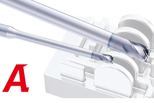 高硬度钢用4刃长颈型高效率精加工用硬质合金铣刀AE-CPR4-H